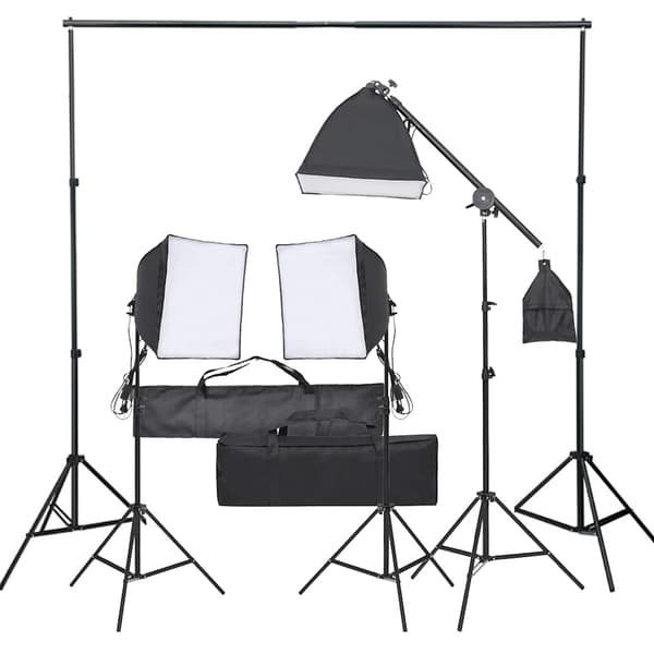 vidaXL Valokuvausstudiosetti lampuilla