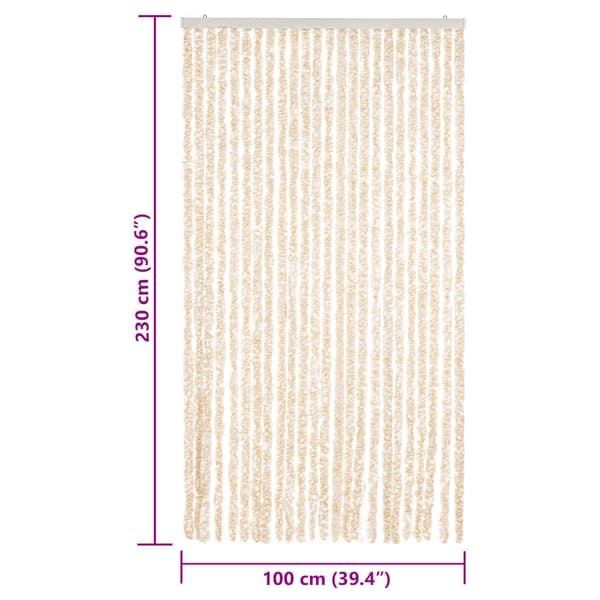 vidaXL Flugnät beige och vit 100x230 cm chenille