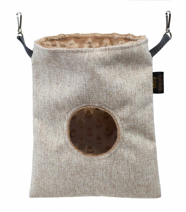 Foderautomat til gnavere, beige natur + brun minky