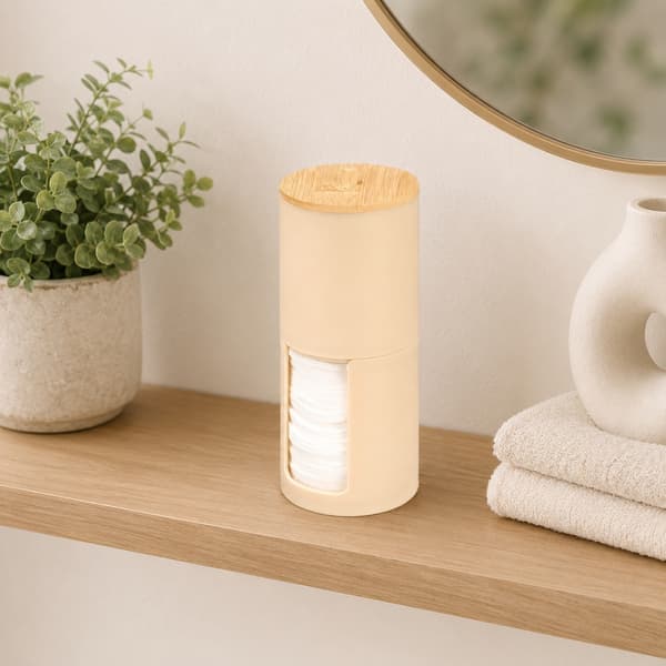 Vanulapullinen säilytysrasia, bambukansi, beige