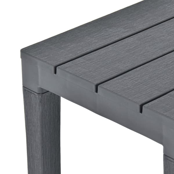 vidaXL Trädgårdsbänkar, set om 2, antracit, plast