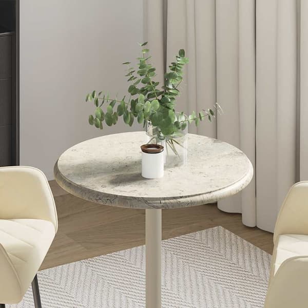 vidaXL bordplade grå Ø50 x 2,5 cm marmor