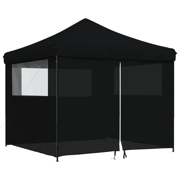 vidaXL 4-vægs pop-up festtelt sort