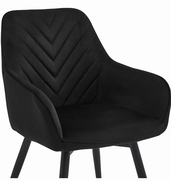 NANA360 stol - sort fløjl / sorte ben x 1