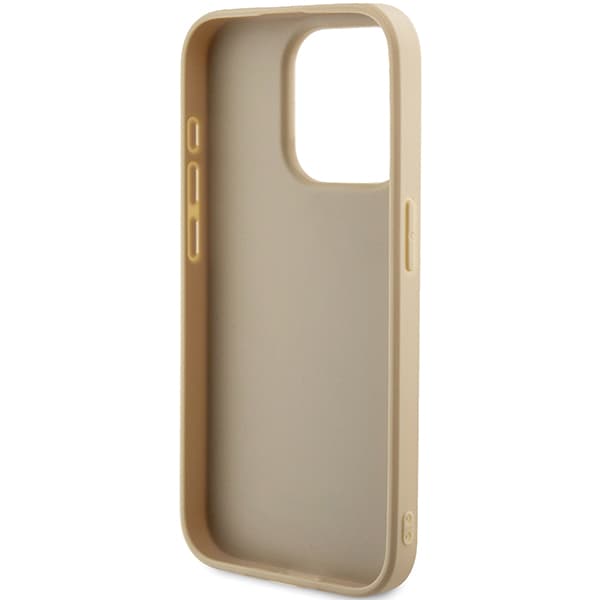 Guess Saffiano Iridescent Script-skal till iPhone 15 Pro Max, guld