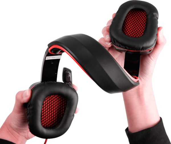 Sades SA-708GT Sort/Røde hovedtelefoner
