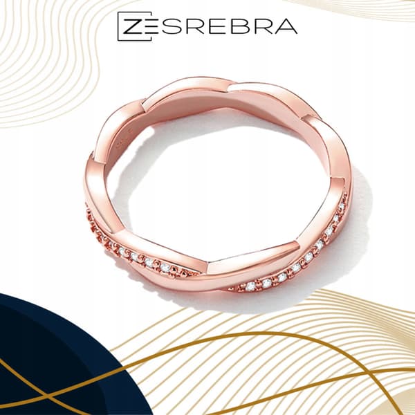 Ring S925 silver storlek 14 Roséguld