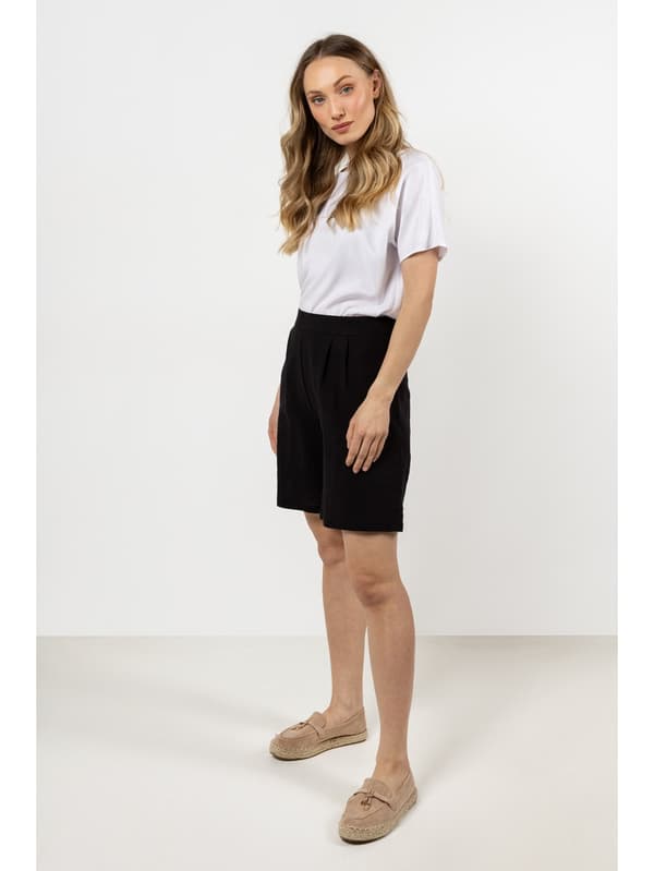 Sommarshorts i bomull - svart XL