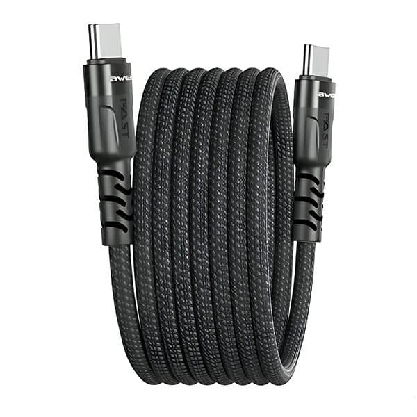 AWEI CL-166T USB-C til USB-C magnetisk kabel sort