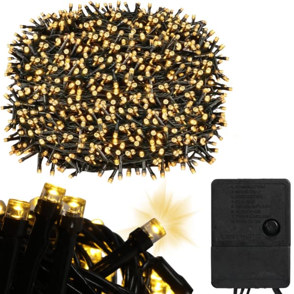 KRAFTFULLA JULGRANSLJUS 500 LED MULTI UTOMHUS INOMHUS PROGRAMMERARE 40M