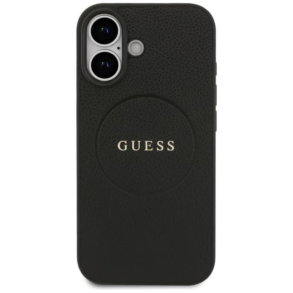 Guess Grained Ring MagSafe-etui til iPhone 17, sort