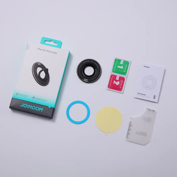 Magnetisk telefonholder MagSafe ring til fingre sort