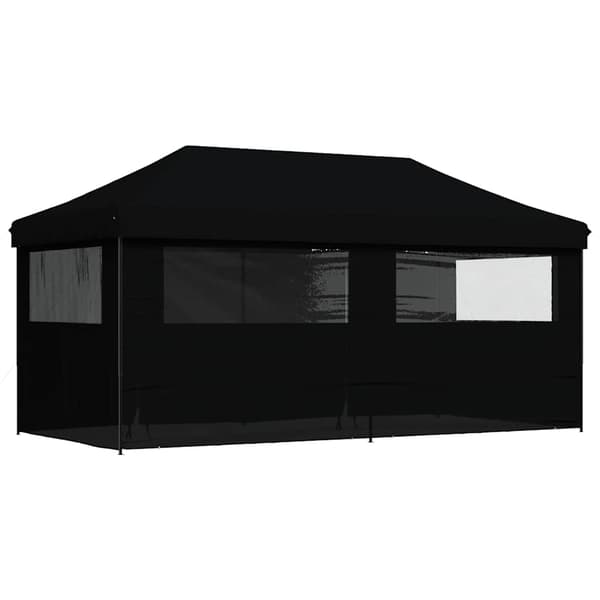 vidaXL 4-vægs pop-up festtelt sort