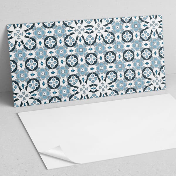 Klar til montering trykte vinylfliser, geometrisk flisemønster, 10x40x20 cm