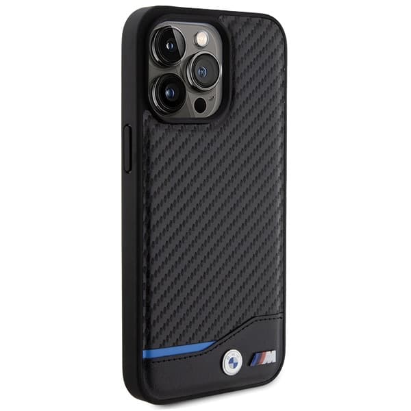 BMW BMHCP15X22NBCK iPhone 15 Pro Max 6,7" sort/sort læder Carbon