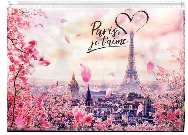 A4 PP-kuvert med Take Me To Paris-dragkedja
