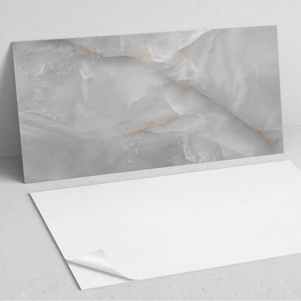 Selvklæbende vinyltrykt panel 120x60 cm elegant marmormønster