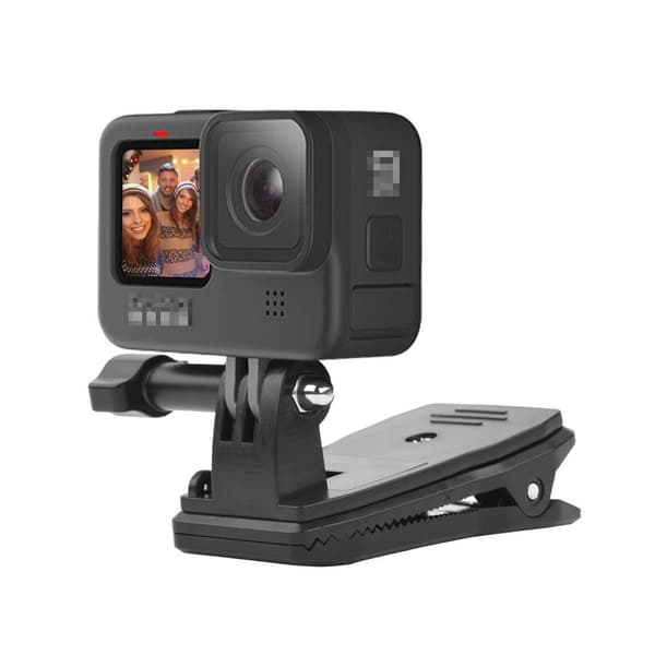 Vridbart klämma för GoPro Hero 9 Actionkamera, Svart
