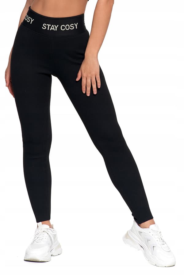 Dameisolerede ribbede leggings MORAJ S/M sort