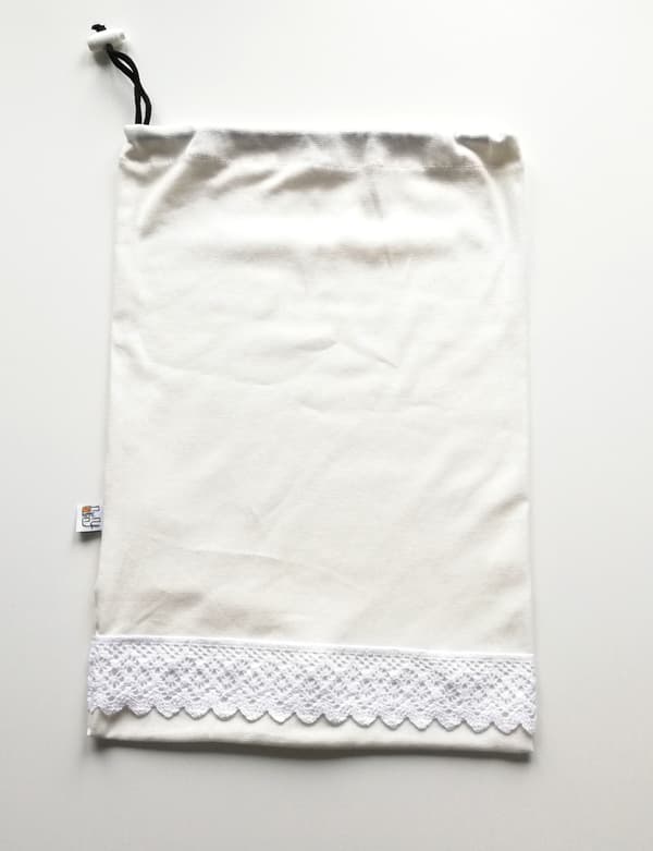 STOR BOMULDSTASKE - CREME FARVE MED BLONDE