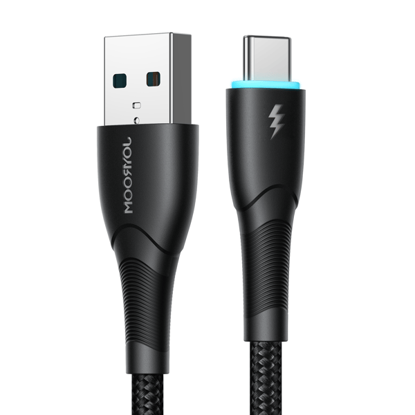 Starry-sarjan USB-A - USB-C 3A -kaapeli 1m musta