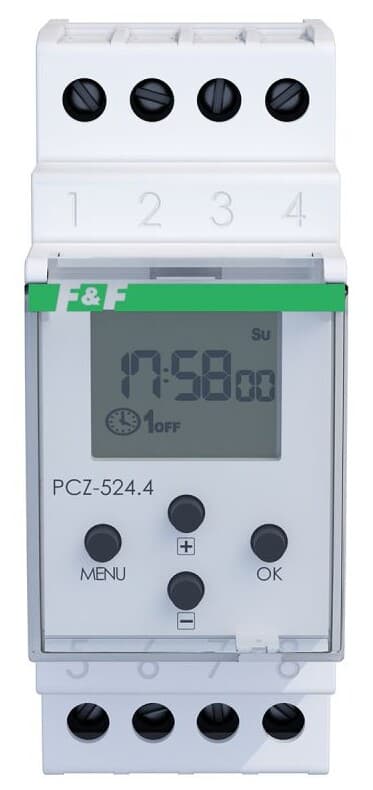 Programmerbar astronomisk timer PCZ-524.4, 1 kanal, program