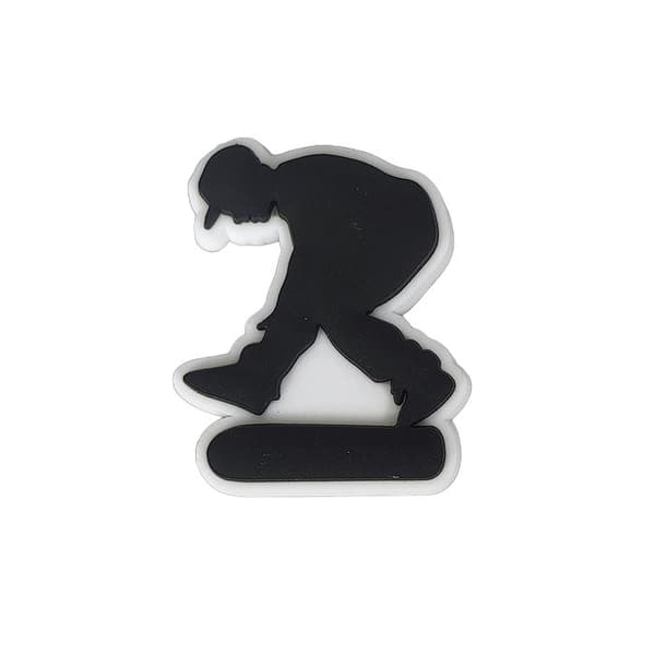 Crocs Rubber Badge Emblem Patch Skater Skateboarder 574-12 OS