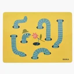 Barnmatta DUKA MINI daggmask 39,5 × 29,5 cm gulgrön