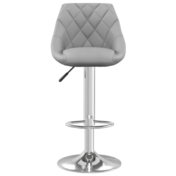 vidaXL Barstolar, set om 2, ljusgrå, klädda i sammet