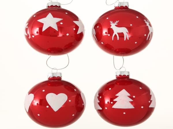 Juletræskugle (diameter 8 cm)