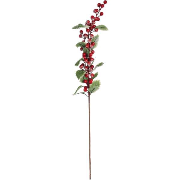 ASKGRÄN MED SNÖTÄCKTA BLAD 67 CM röd