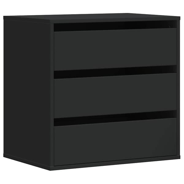 vidaXL kommode, sort, 60x41x58 cm, træbaseret materiale