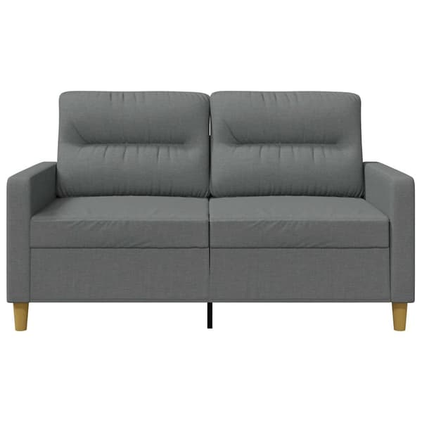 vidaXL 2-sitssoffa mörkgrå 120 cm tygklädsel