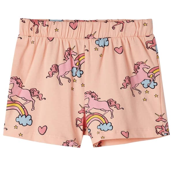 Børne pyjamas med korte ærmer, lys orange, 104