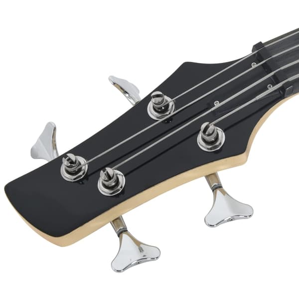 vidaXL Nybörjarbasgitarr med väska, brun, 4/4, 46"