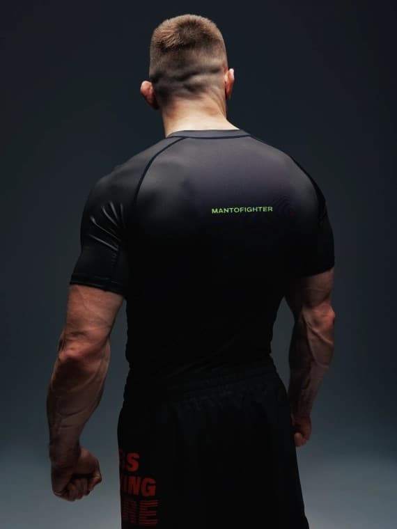 MANTO Rashguard Herre Kortærmet MANTOFIGHTERS Sort S