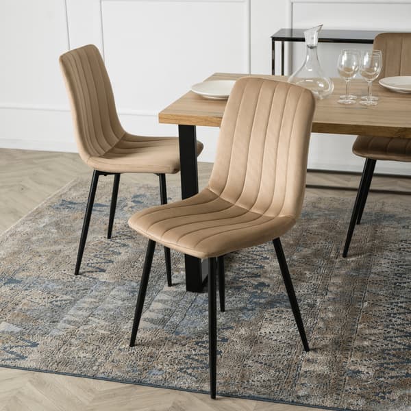 IBIS Beige sammet Modern Loftklädd Matstol