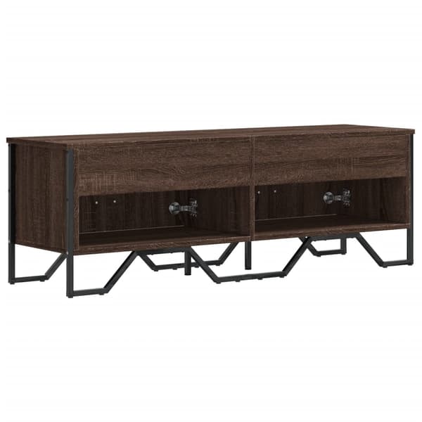 vidaXL TV-bord brunt egetræ 122x34x41 cm