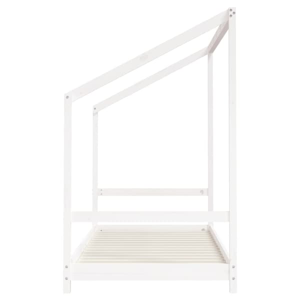 vidaXL Barnsängram vit 90x200 cm furu