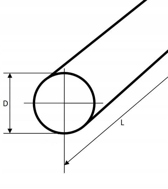 Polyamidstångsrulle Ø 40x1000mm PA6-G gul