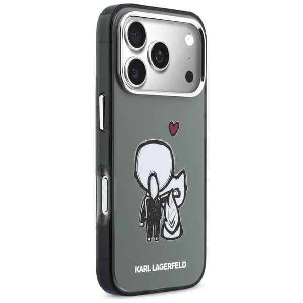 Karl Lagerfeld Karl & Choupette Back MagSafe-etui til iPhone 17 Pro Max, sort