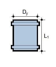 PVC-HT 75 sanitetsmanchet, til internt spildevand, askefarvet