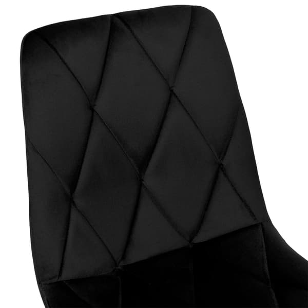 Madison Velvet polstret fløjlsstol, sort