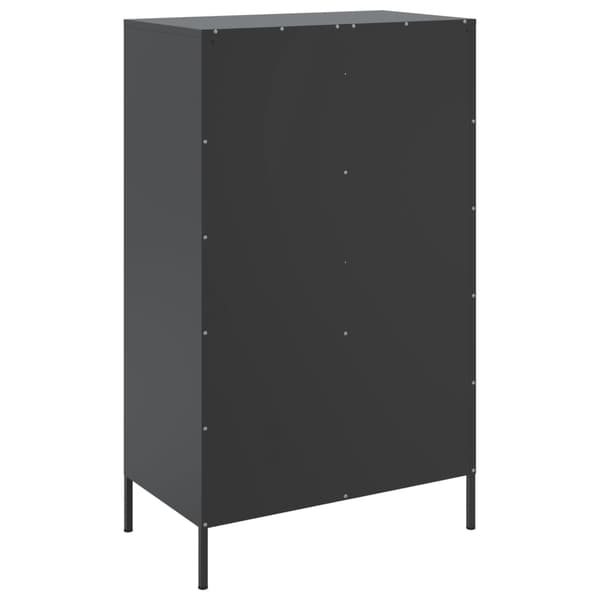vidaXL skab, sort, 68x39x113 cm, stål