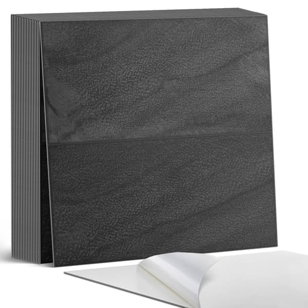 Selvklæbende vinyltrykte fliser mørke stenplader 20x20x20 cm