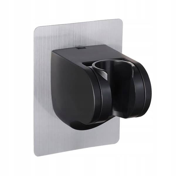 Justerbar brauseholder uden boring påkrævet sort og krom