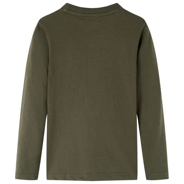 Barn långärmad t-shirt, khaki, 128