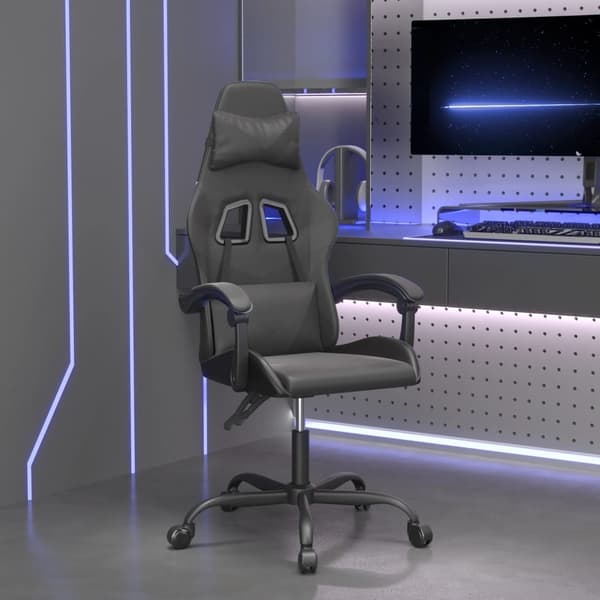 vidaXL Gamingstol, svart, konstläder