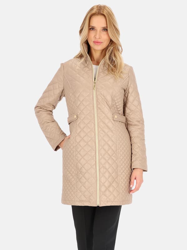 ELEGANT QUILTET DAME-OVERGANGSFRAKKE