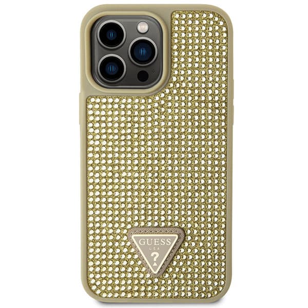Guess Strass Triangelfodral till iPhone 14 Pro Max, Guld